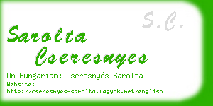 sarolta cseresnyes business card