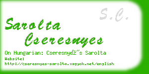 sarolta cseresnyes business card